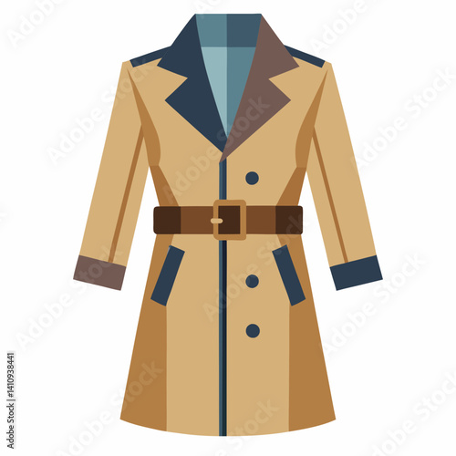 colorful illustration of a trench coat