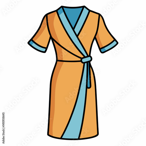 colorful illustration of a wrap dress