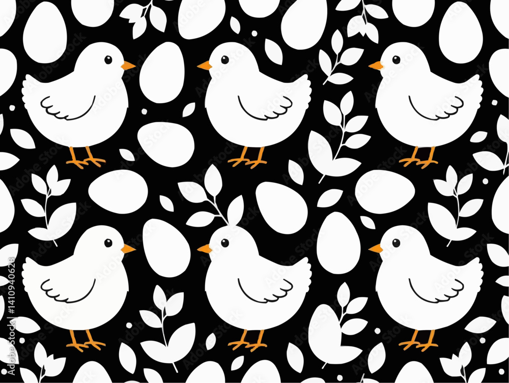 Seamless Easter Chick and Egg Pattern
Seamless Easter Chick and Egg Pattern