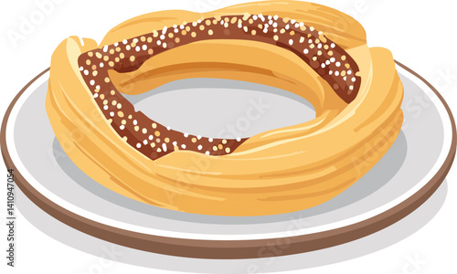 vector illustration of a churos