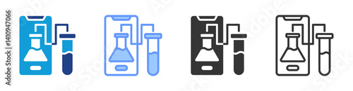 Virtual Labs icon set multiple style collection