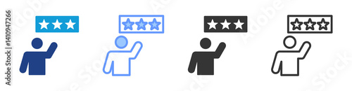 Instructor Feedback icon set multiple style collection