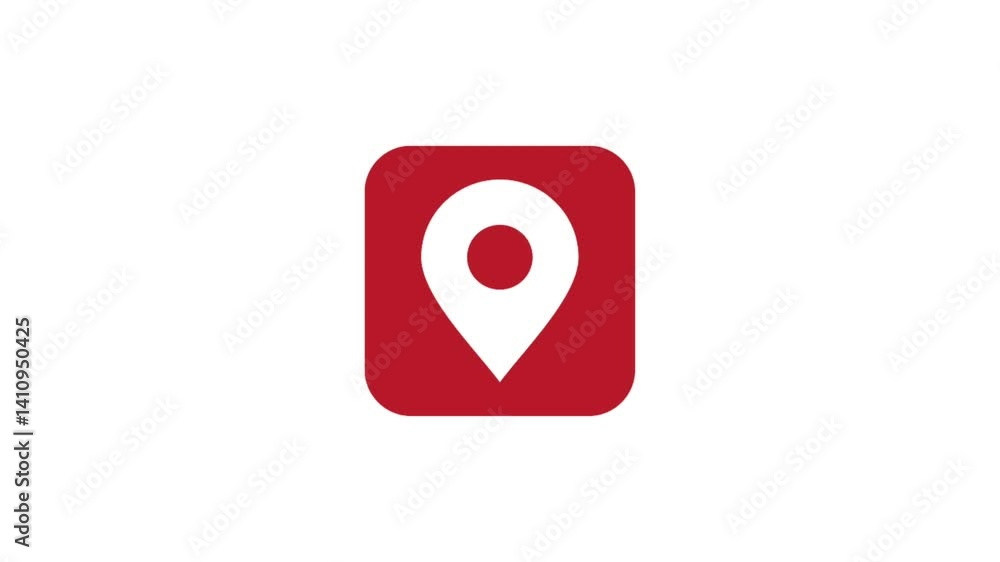 Location icon animation concept vibrating on white background. Looping animation Location icon animation concept vibrating on white background. Looping animation