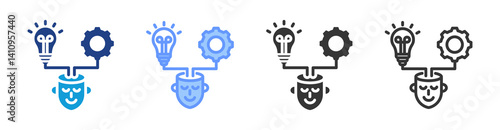 Learn Skill icon set multiple style collection