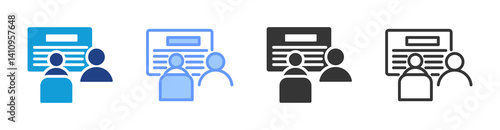 Practical Training icon set multiple style collection