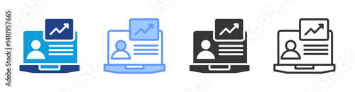 Learning Sessions icon set multiple style collection