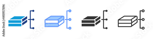 Educational Courses icon set multiple style collection