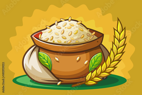 vector of A bag of raw rice