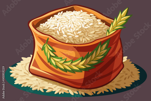 vector of A bag of raw rice