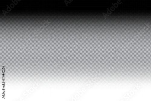Top dark gradient. Transparent vector shade. Bottom white fade. Vertical blur effect.