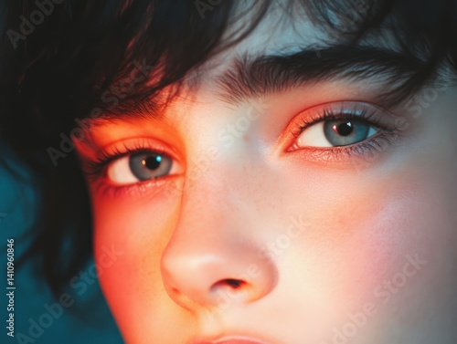 Close-up of a person's face