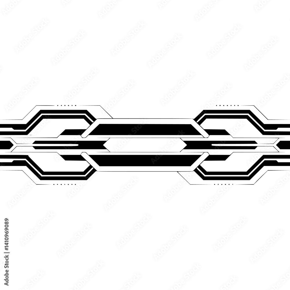 Abstract Tech Lines: Black and White Futuristic Digital Background Abstract Tech Lines: Black and White Futuristic Digital Background