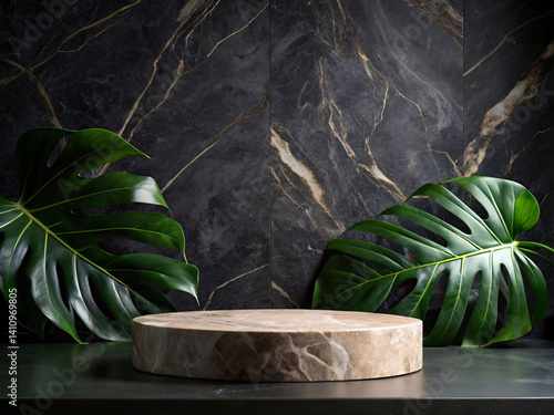 Podium with Rock Elements
