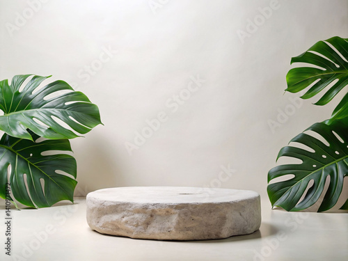 Display Podium with Plant Elements