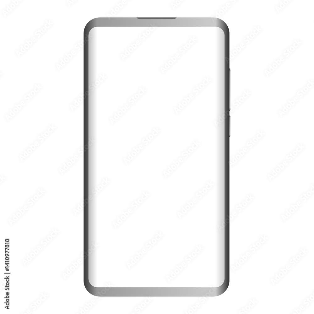 white screen smartphone sticker background