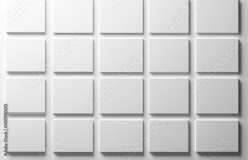 Abstract white squares geometric pattern background.  Possible use Design template, graphic resource, presentation background