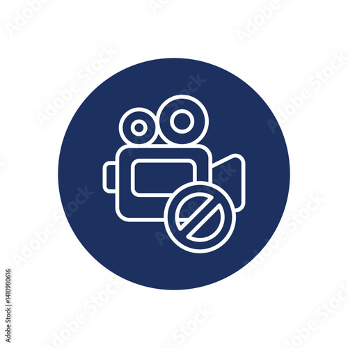 Filming Prohibited icon vector stock illustration