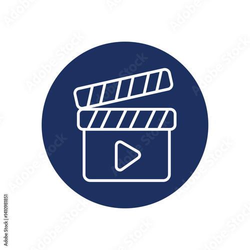 Clapperboard icon vector stock illustration