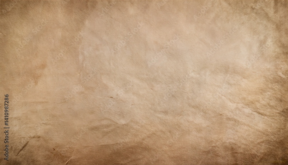Fototapeta premium Old brown paper parchment background design with distressed vintage stains and wrinkled crumpled texture and grunge elegant antique beige color