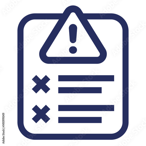 Error report, failed test icon
