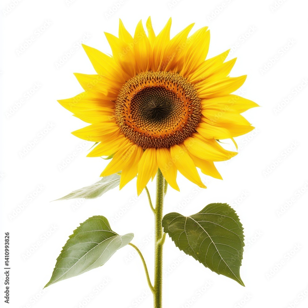 Fototapeta premium Vibrant sunflower in full bloom