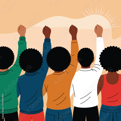 Stop Racism Equality Now Illustration