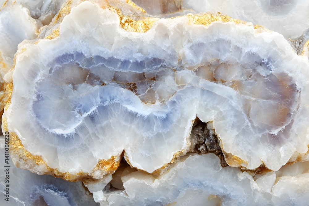 Obraz premium Blue and White Agate Stone Texture Background Image