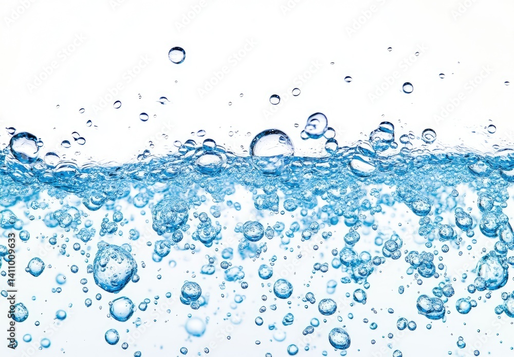 Water bubbles rising to surface. Water bubbles rising to surface.