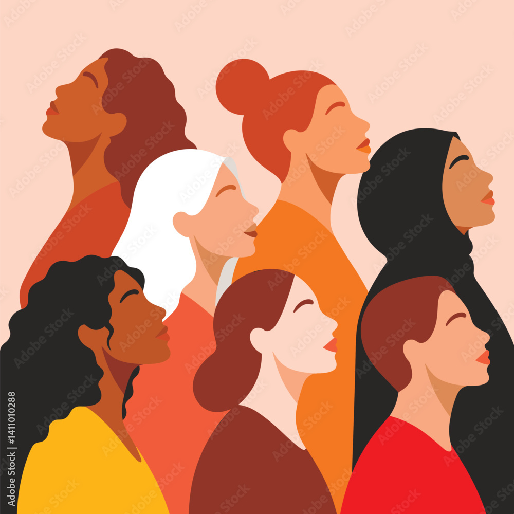 Diverse Women Embracing Unity and Strength in Feminism Diverse Women Embracing Unity and Strength in Feminism