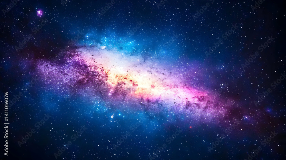Colorful Galaxy Nebula In Outer Space Colorful Galaxy Nebula In Outer Space