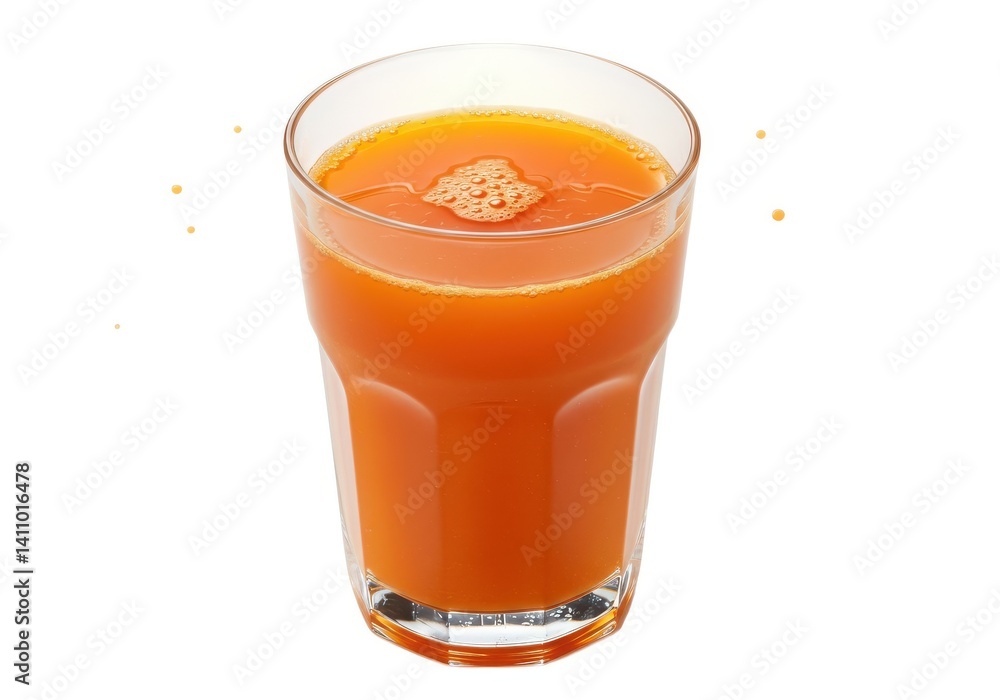 Fresh carrot juice in glass healthy drink vitamin beverage isolated on white background Fresh carrot juice in glass healthy drink vitamin beverage isolated on white background