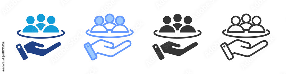 Human Resources icon set multiple style collection Human Resources icon set multiple style collection