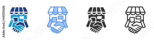 Acquisition icon set multiple style collection