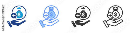 Incentive icon set multiple style collection
