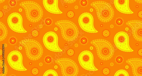 Botany petal color seamless. Sparse oriental to wear herb. Buta boteh as invitation orient.