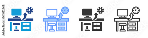Back Office icon set multiple style collection