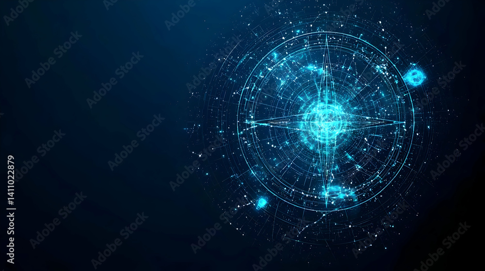 Naklejka premium Abstract Glowing Sphere Technology Design