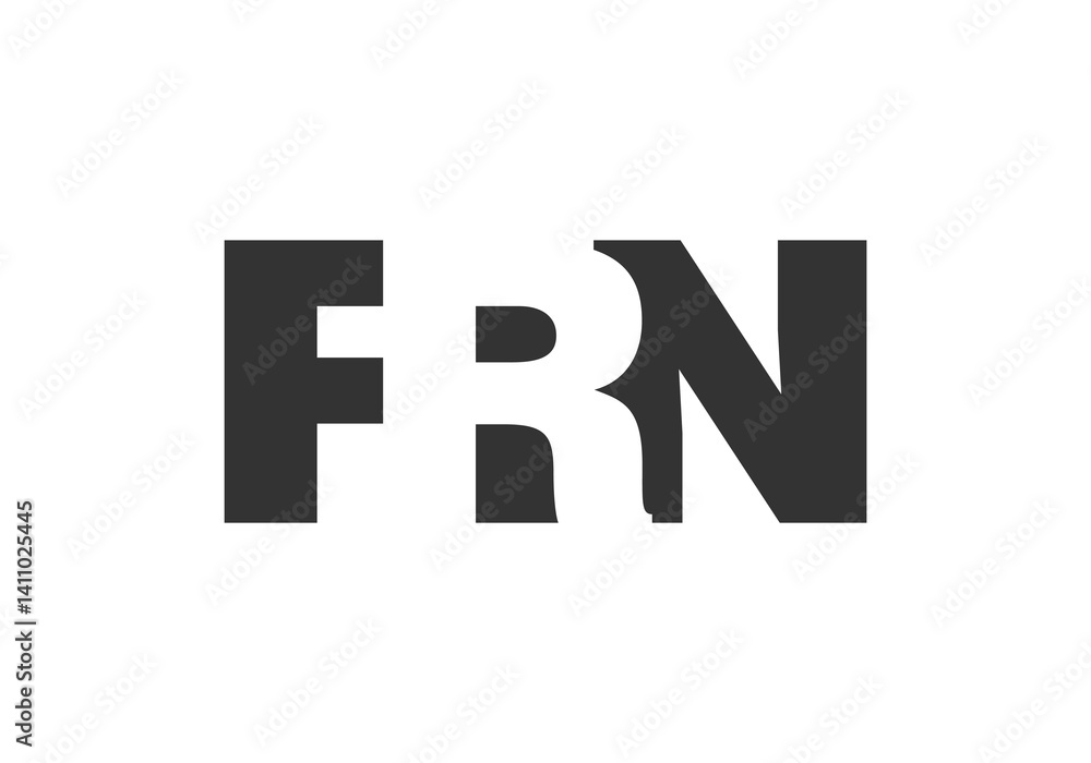 FRN logo design. Initial letter F R N bold font style for tech startups, consulting, corporate branding. Creative company name, headlines typography identity, trendy logotype. FRN logo design. Initial letter F R N bold font style for tech startups, consulting, corporate branding. Creative company name, headlines typography identity, trendy logotype.