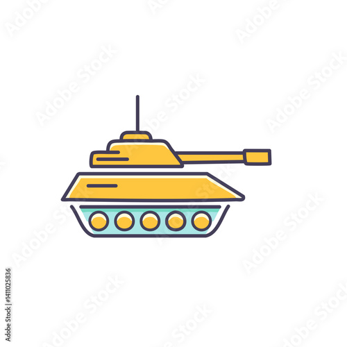 vector illustration of a tank