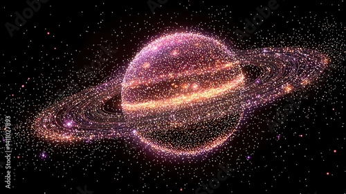 Celestial Spark: A Glimmering Planet in the Cosmos