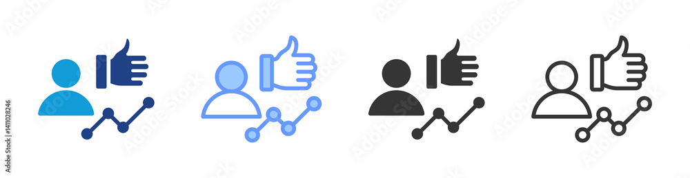 Employee Performance icon set multiple style collection Employee Performance icon set multiple style collection