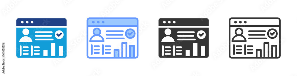Performance Appraisal System icon set multiple style collection Performance Appraisal System icon set multiple style collection