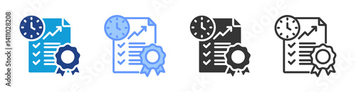 Performance Standards icon set multiple style collection