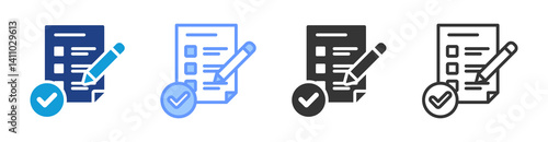 Criteria icon set multiple style collection