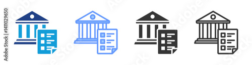 Assessment Center icon set multiple style collection