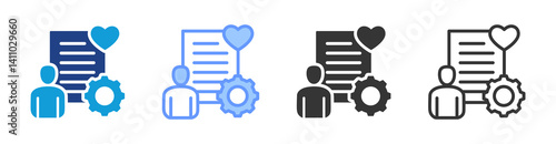 Capability icon set multiple style collection