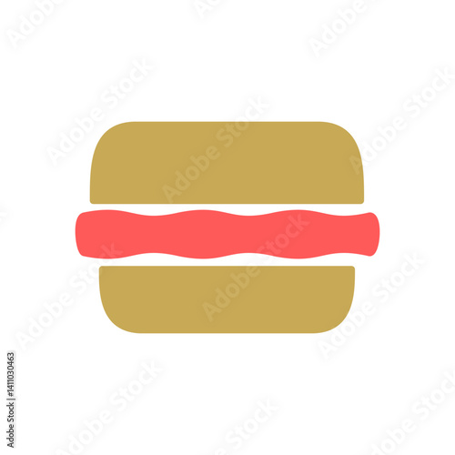 burger icon, simple flat style, illustration, logo sign symbol pictogram template, for ui or ux isolated on white for mobile app, editable