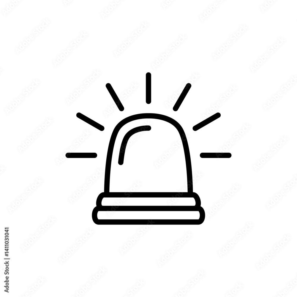 siren light icon, simple flat style, illustration, logo sign symbol pictogram template, for ui or ux isolated on white for mobile app, editable siren light icon, simple flat style, illustration, logo sign symbol pictogram template, for ui or ux isolated on white for mobile app, editable