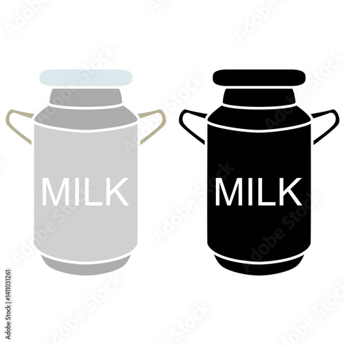 milk barrel icon, simple flat style, illustration, logo sign symbol pictogram template, for ui or ux isolated on white for mobile app, editable