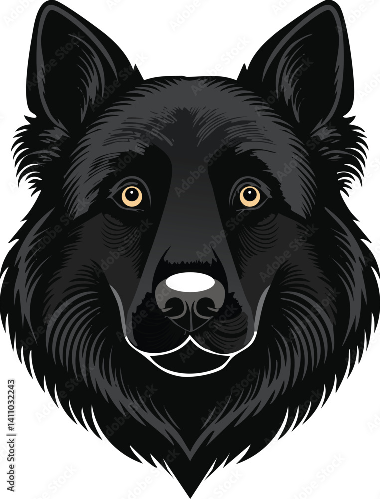 Fototapeta premium Black Dog Logo in Vector